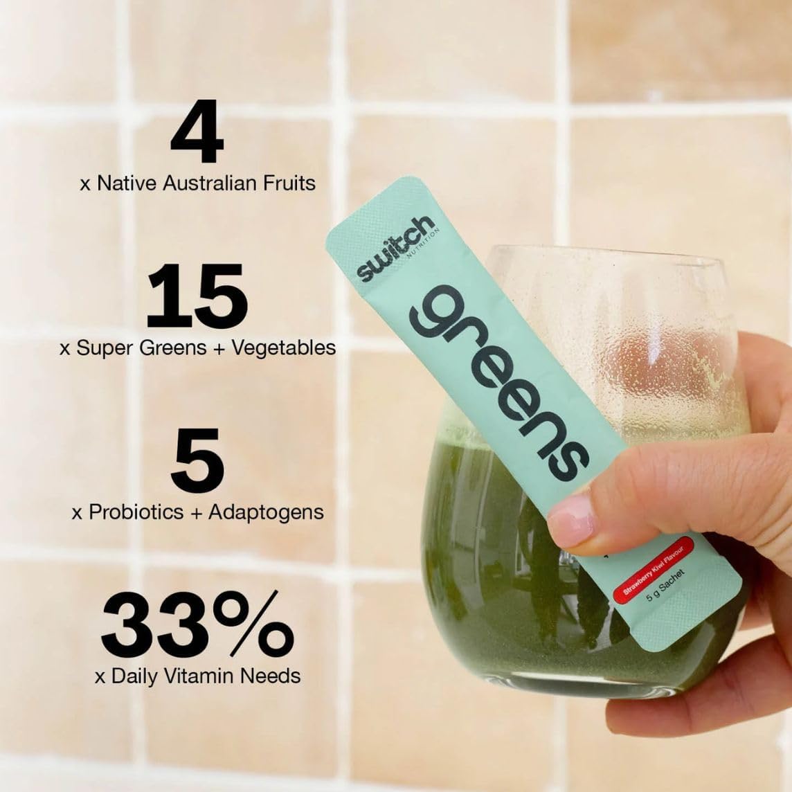 Switch Nutrition Greens Sachets Mango Passionfruit 20x5g
