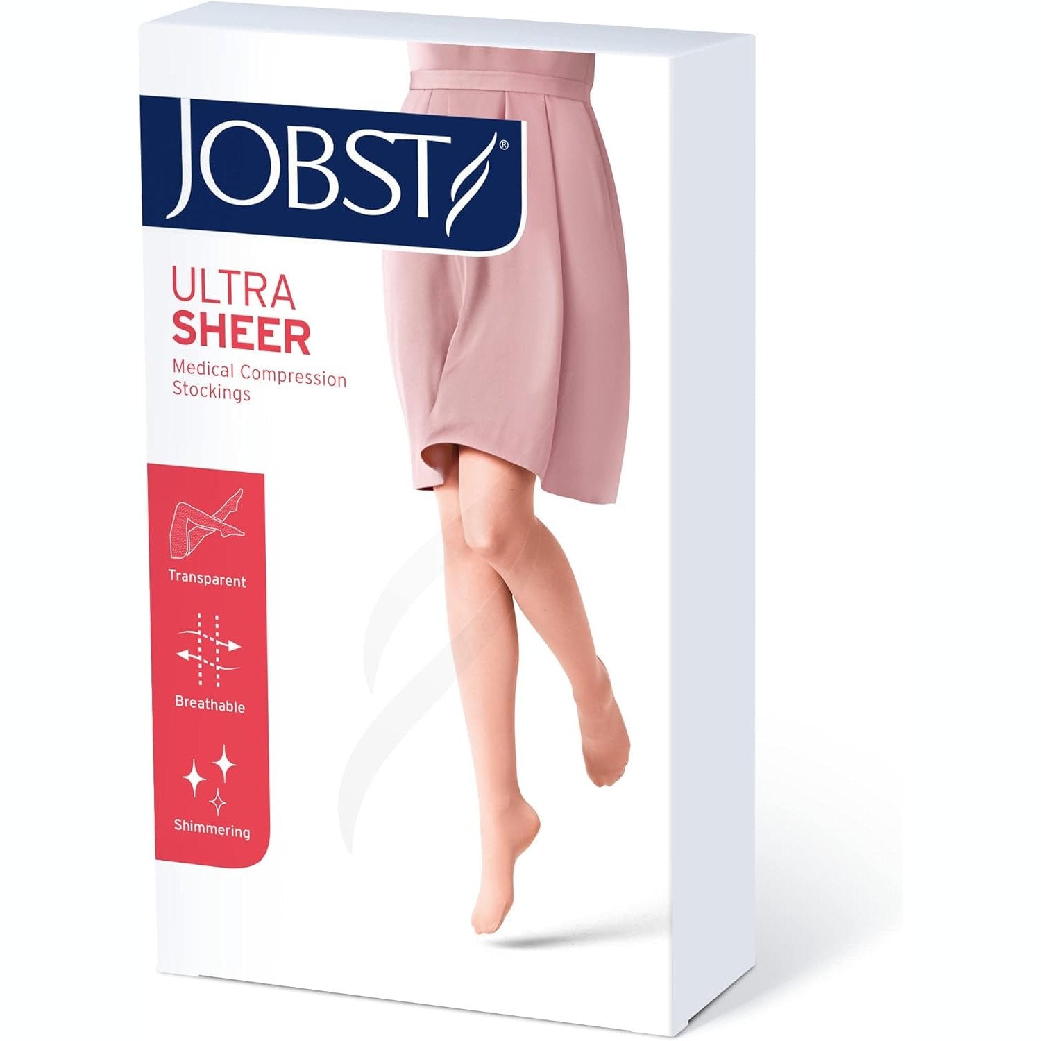 Jobst Ultrasheer Cl1 15-20 Phlebology Knee High Closed Toe 15-20mmhg Black X-large1 Pair