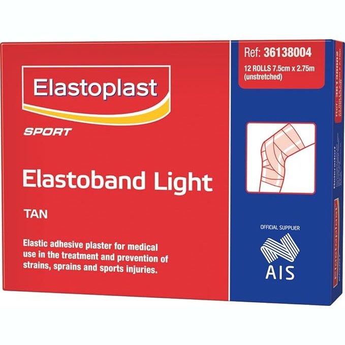 Elastoplast Sport Elastoband Light Roll Tan 7.5cm X 2.75m (Pack of 12) - Cutprice Online