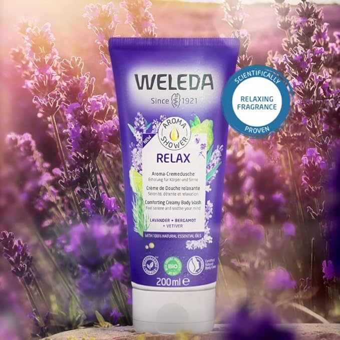 Weleda Organic Aroma Shower Gel Relax (Lavender + Bergamot + Vetiver) 200ml - Cutprice Online