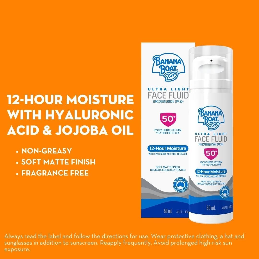 Banana Boat Ultra Light Face Fluid SPF 50+ 50ml - Cutprice Online