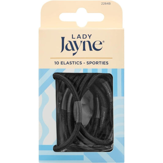 Lady Jayne N/s Elast Thk Blk Pk10