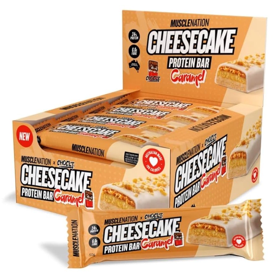 Muscle Nation Cheesecake Bar Caramel 50g x 12