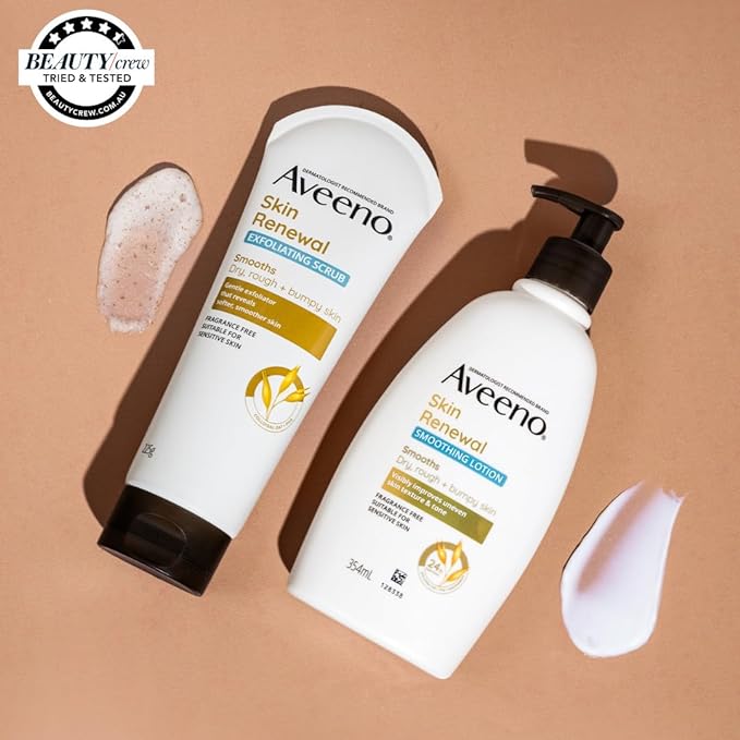 Aveeno Skin Renewal Exfoliating Body Scrub for Dry Skin 225g - Cutprice Online