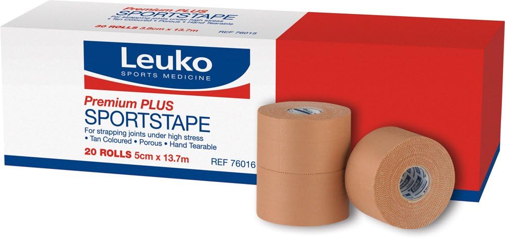 Leukoband Premium Plus Sports Tape Tan 20 Rolls