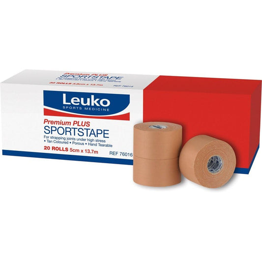Leukoband Premium Plus Sports Tape Tan 20 Rolls