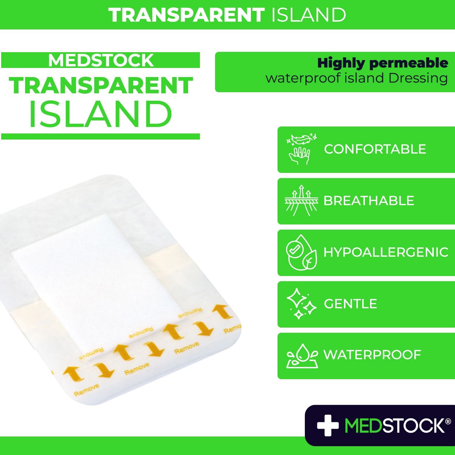 Medstock Transparent Island 10 cmx12 cm 3P