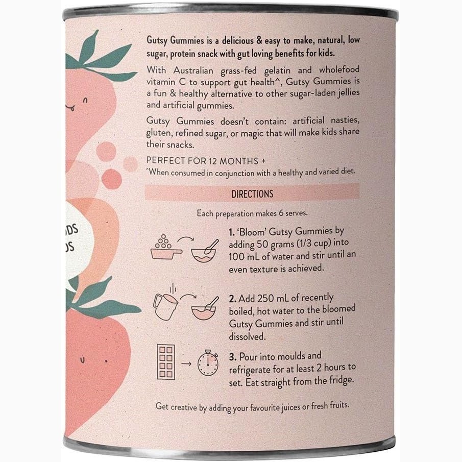Nutra Organics Gutsy Gummies (Gut Loving Snack) Strawberry 150g - Cutprice Online