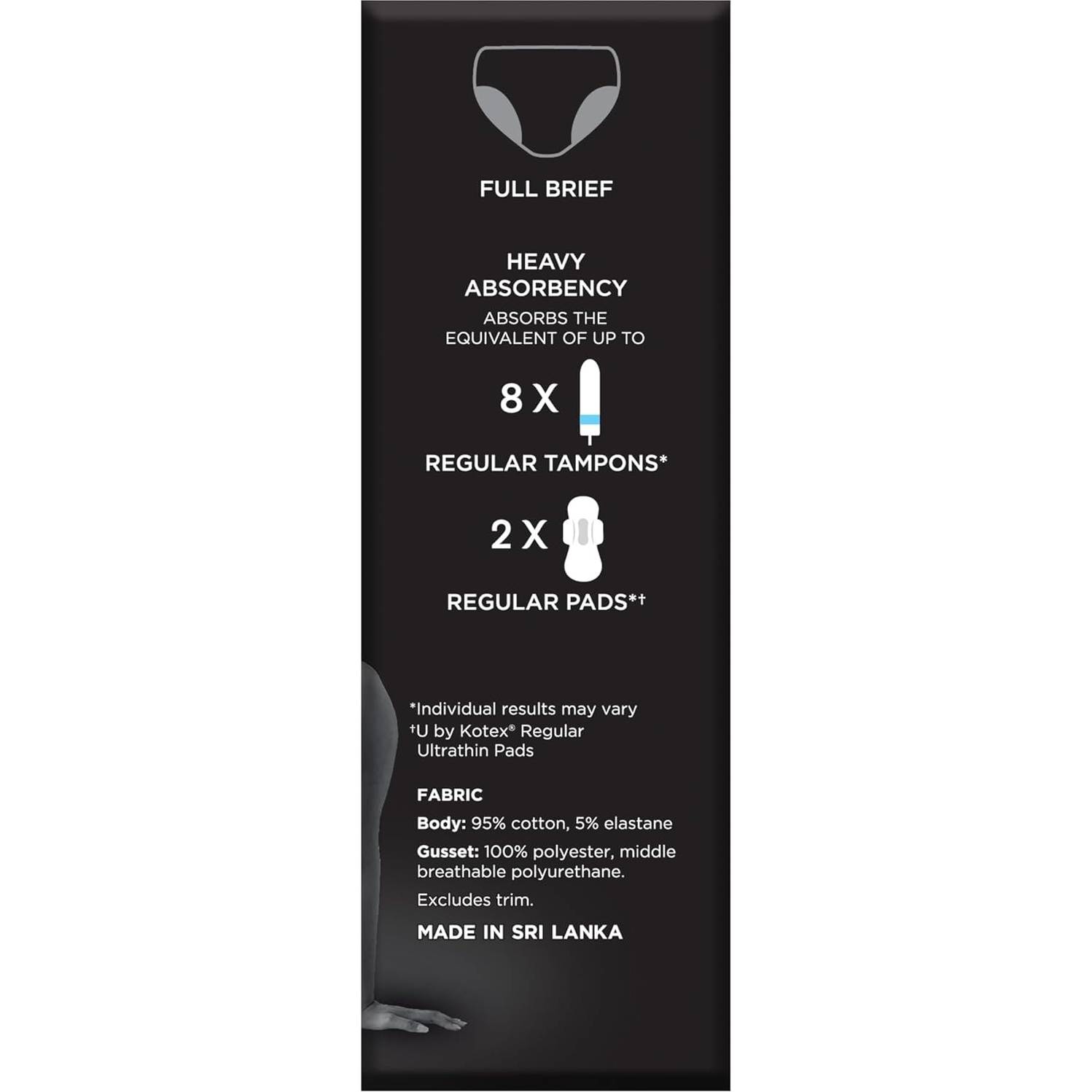 U by Kotex Full Brief Size 12
