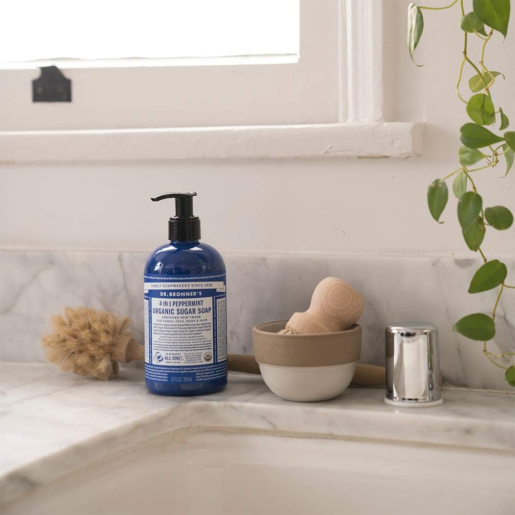Dr. Bronner's Organic Sugar Soap 4-in-1 Peppermint (pump) 355ml - Cutprice Online