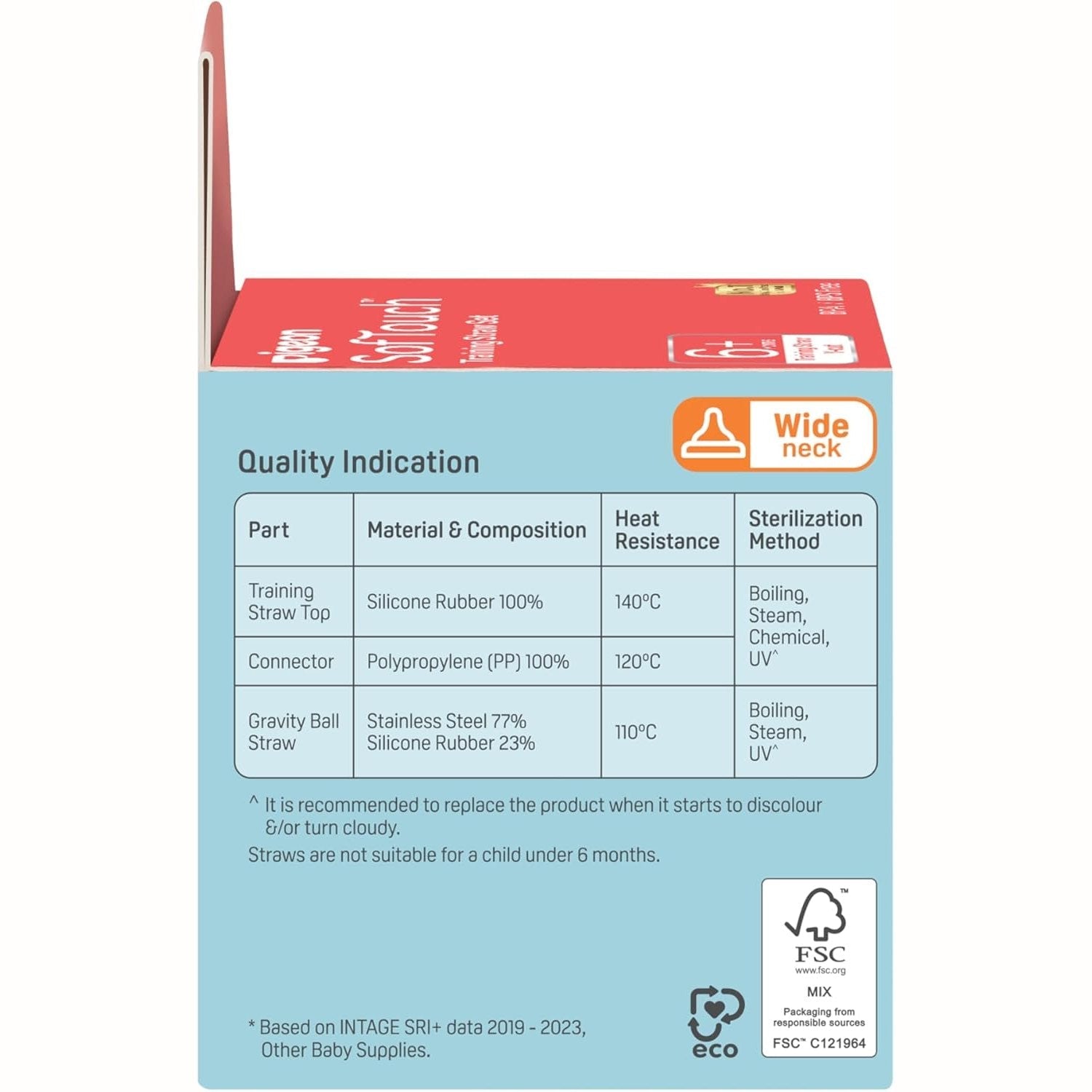 Pigeon SofTouch Training Straw Set 6+ Months 1 Set