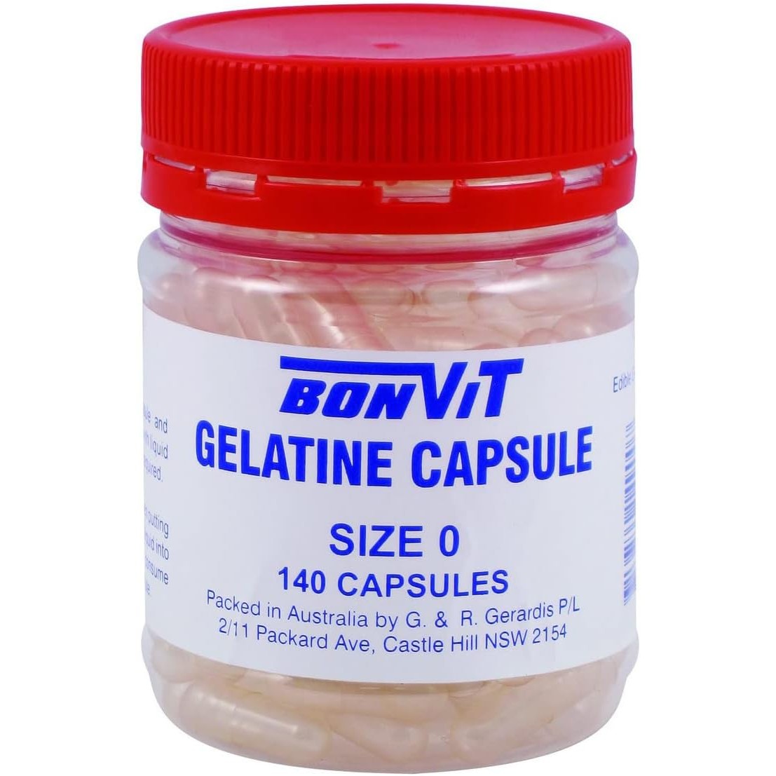 Bonvit Gelatin Capsules 0 Size 140c Bonvit