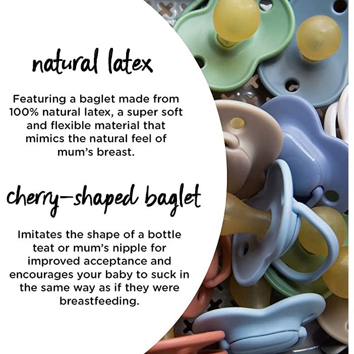 Tommee Tippee Cherry Shaped Natural Latex Soother - 0-6 Months - 2 Pack (Colours May Vary) - Cutprice Online