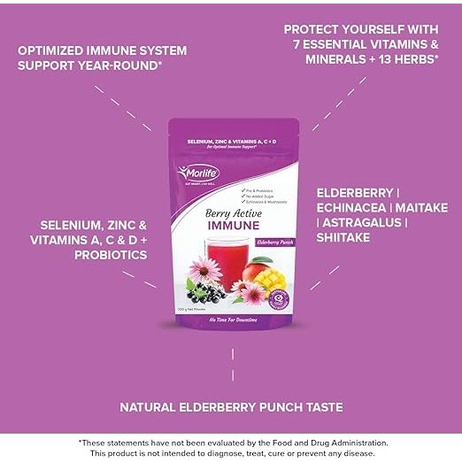 Morlife Berry Active Immune Elderberry Punch 200g - Cutprice Online