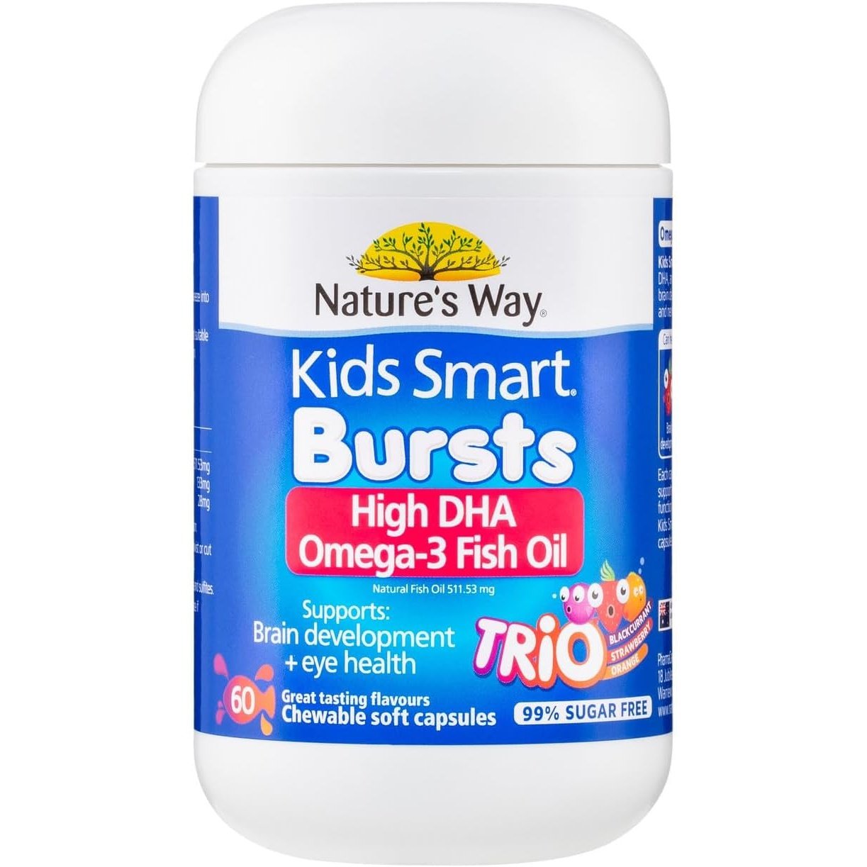 Nature's Way Kids Smart Chewable Omega 3 Fish Oil Trio 60 Pack - Cutprice Online