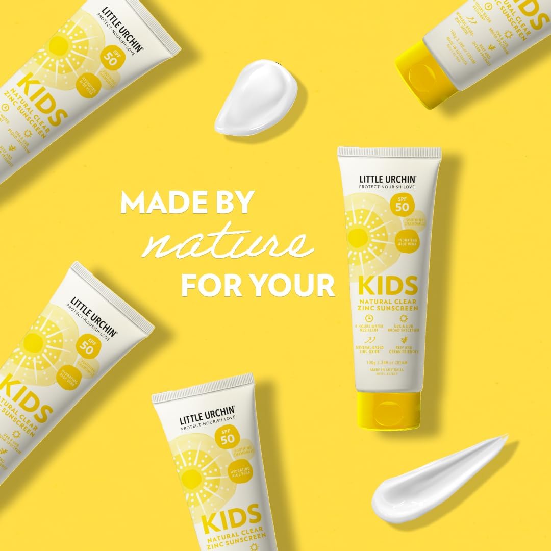 Little Urchin Natural Kids Sunscreen Clear Zinc Spf 50 100g - Cutprice Online