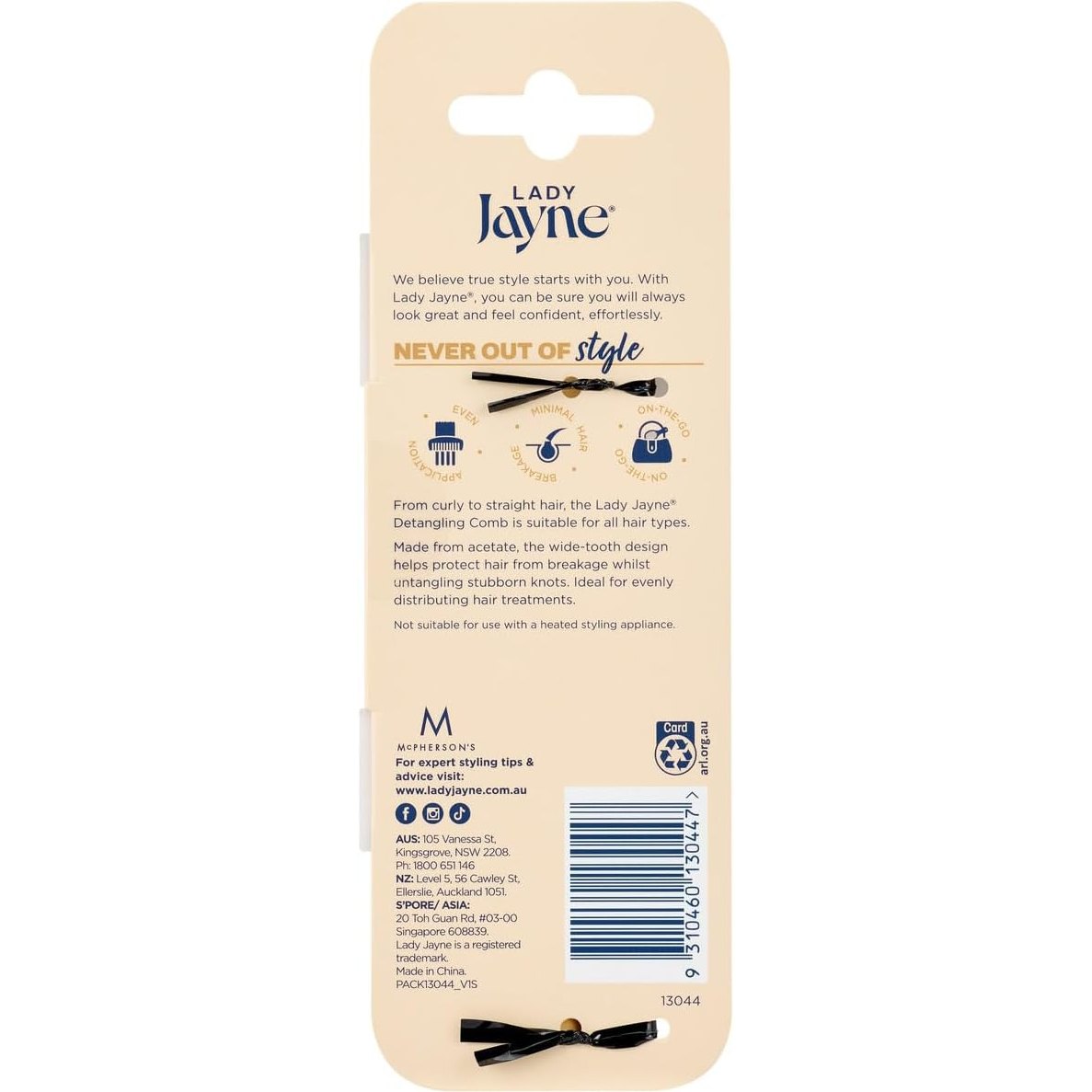Lady Jayne Core Detangling Comb