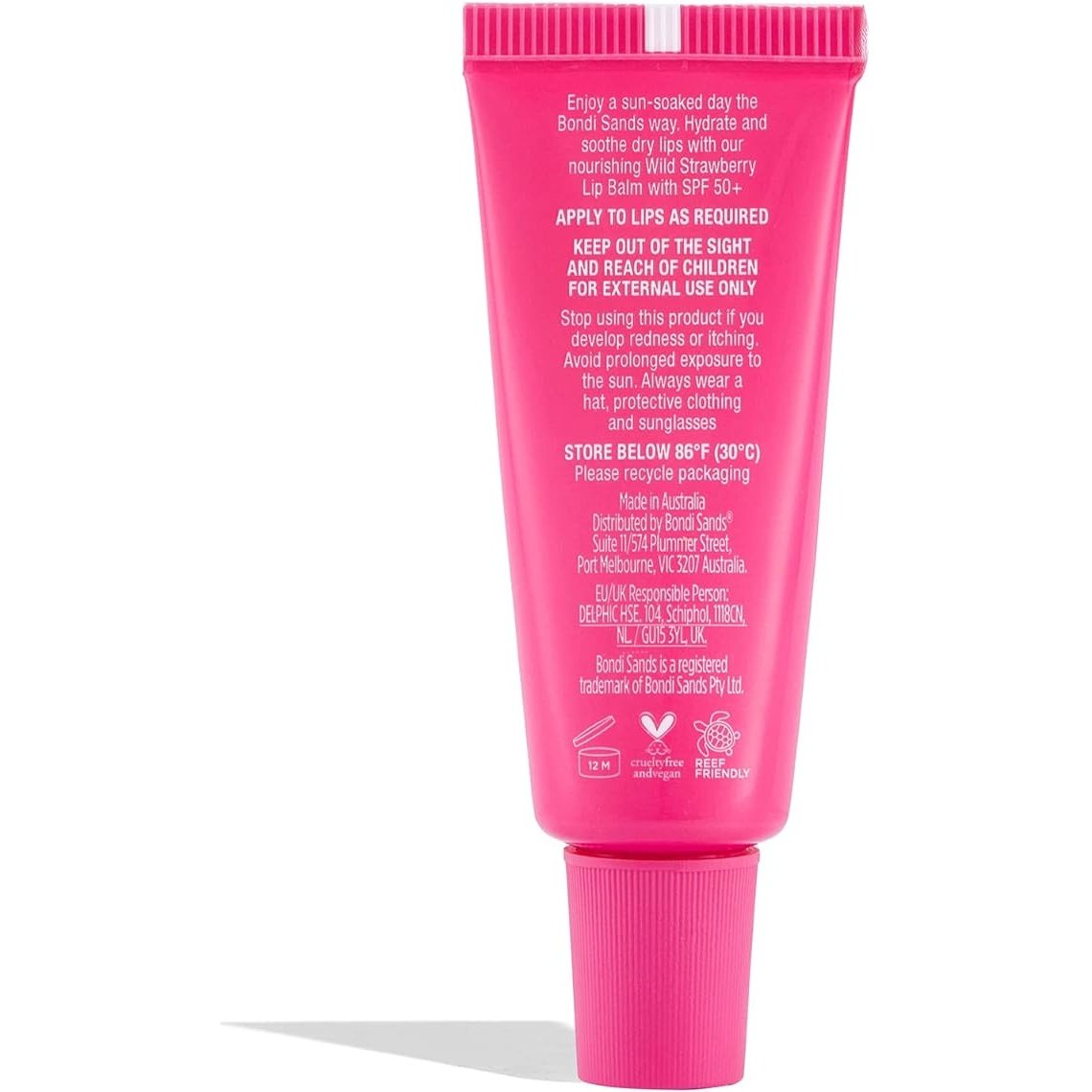 Bondi Sands Lip Balm With SPF 50+ Wild Strawberry Sunscreen Lip Care 10g - Cutprice Online