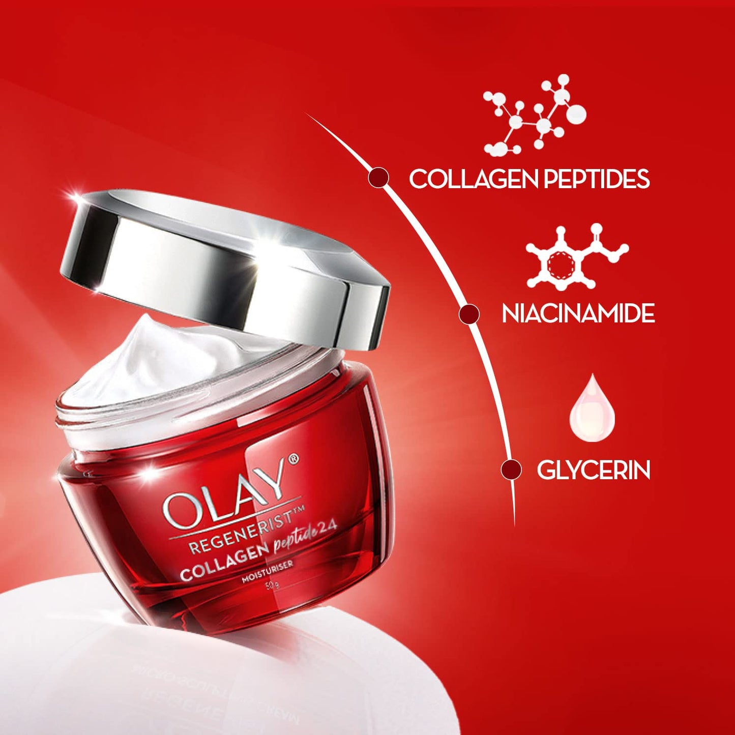Olay Regenerist Collagen Peptide24 Face Cream Moisturiser 50g - Cutprice Online