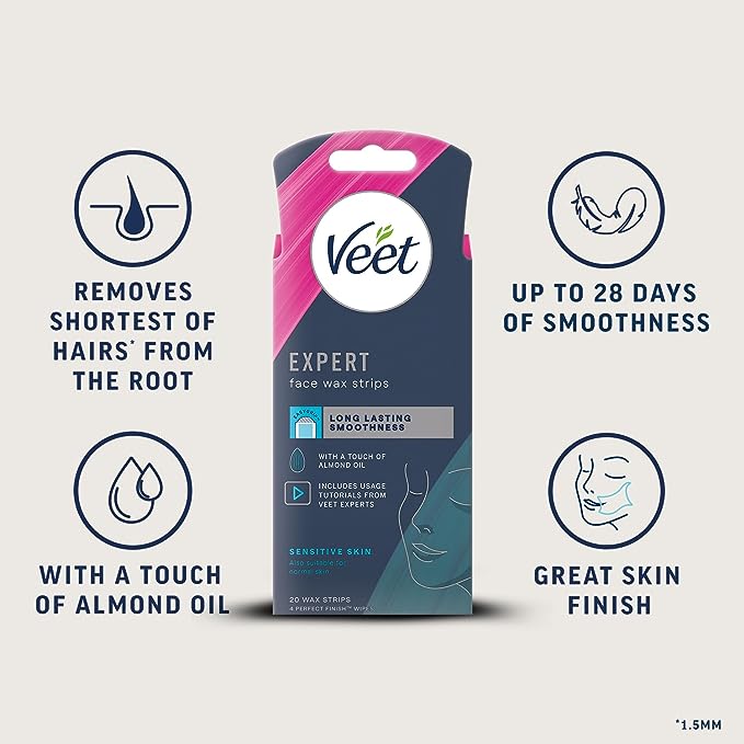 Veet Expert Face Wax Strips 20 Pack - Cutprice Online