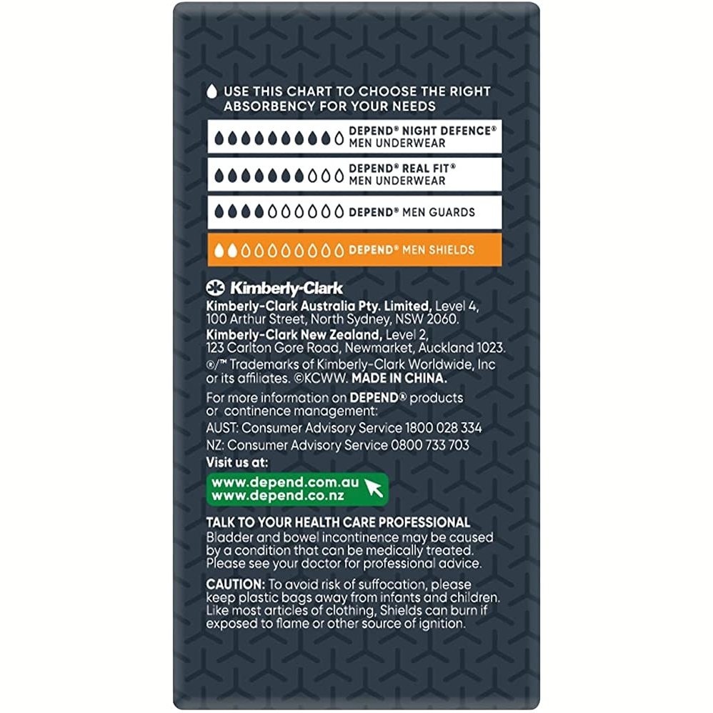 DEPEND MEN SHIELDS 14PK - Cutprice Online