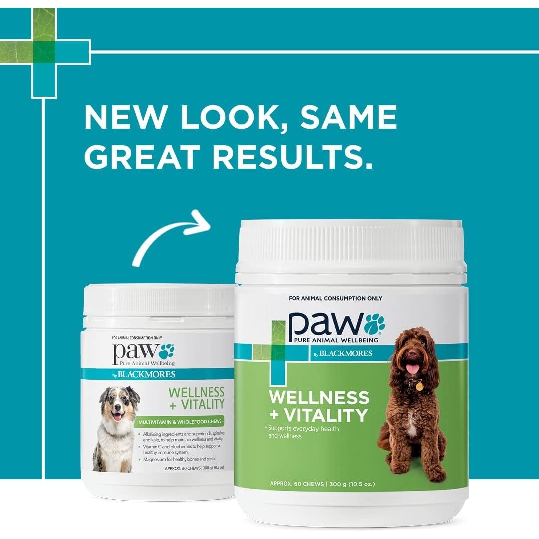 PAW By Blackmores Wellness + Vitality (For Dogs approx 60 chews) 300g - Cutprice Online