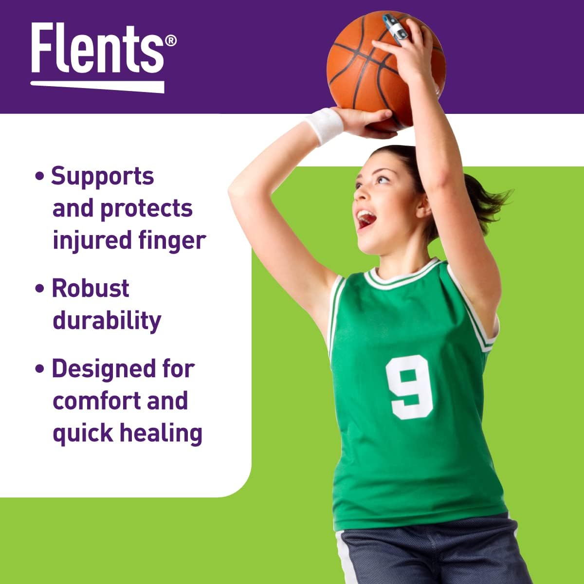 Flents Four Sided Finger Splint Large