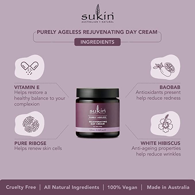 Sukin Purely Ageless Rejuvenating Day Cream 120ml - Cutprice Online