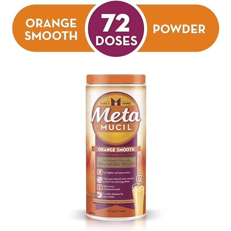Metamucil Fibre Supplement Smooth Orange 72 Dose 425g - Cutprice Online