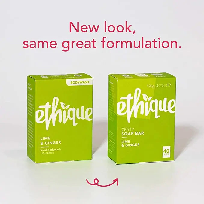 ETHIQUE Solid Bodywash Bar Lime & Ginger 120g ETHIQUE
