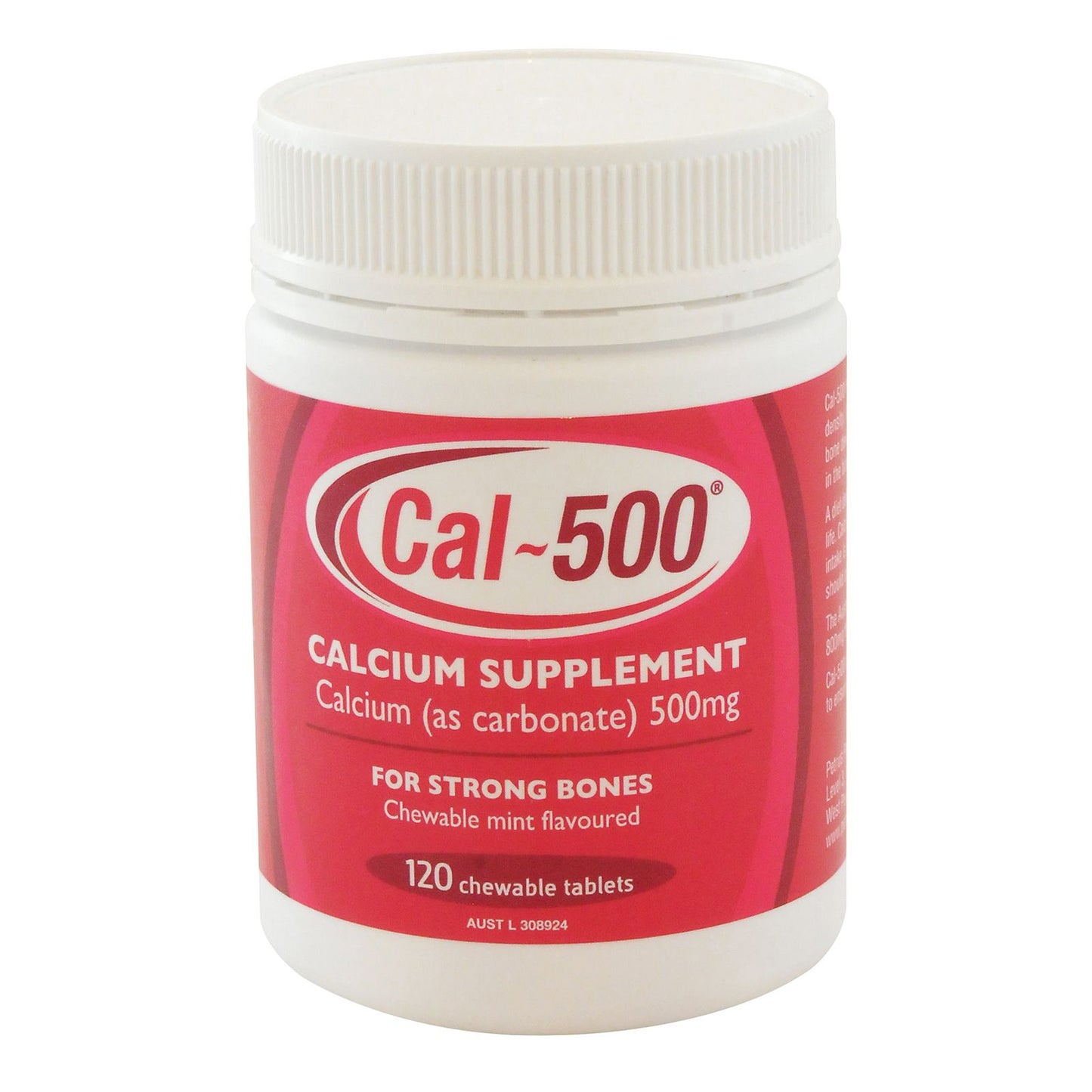 Cal-500 Calcium 120 Chewable Tablets - Cutprice Online
