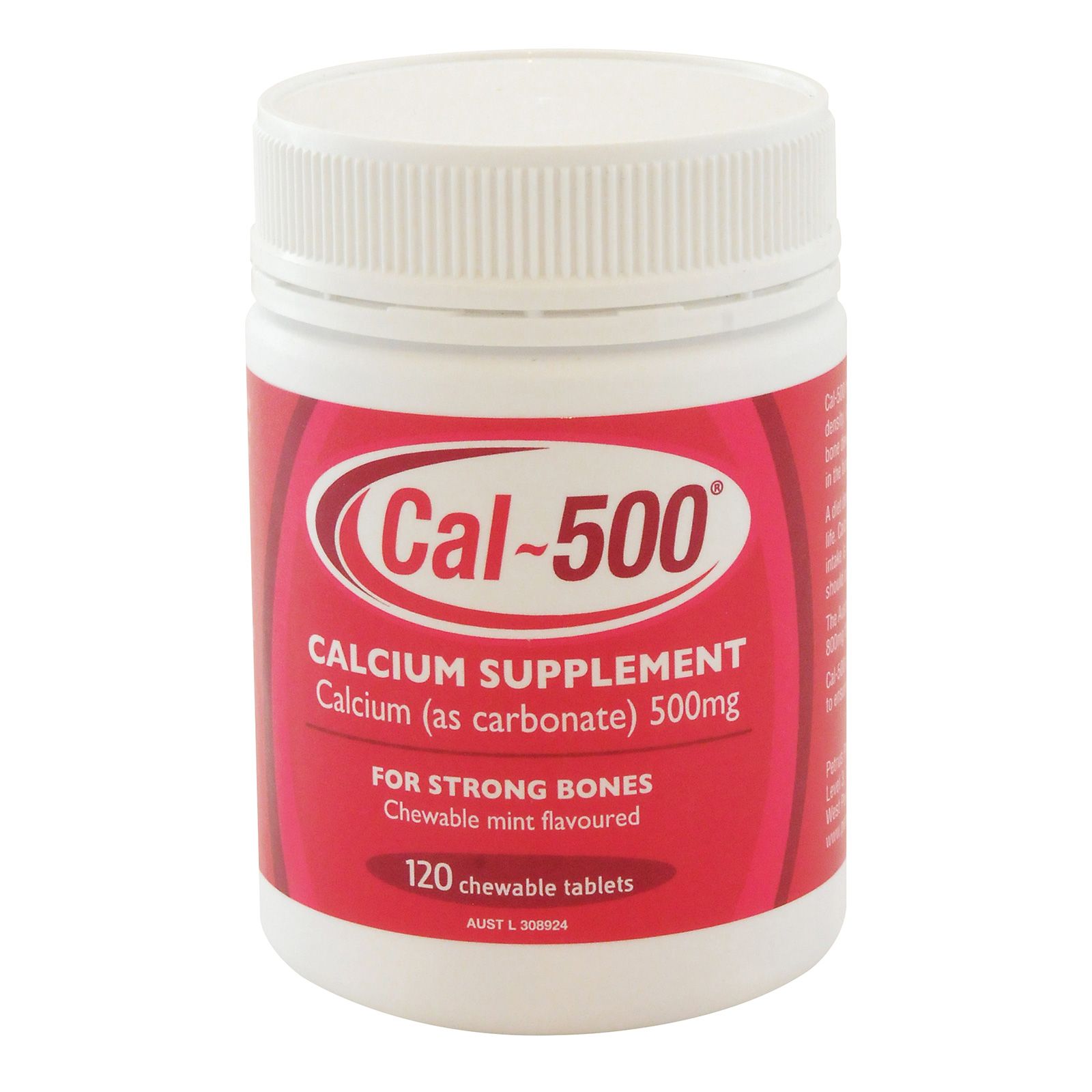 Cal-500 Calcium 120 Chewable Tablets - Cutprice Online