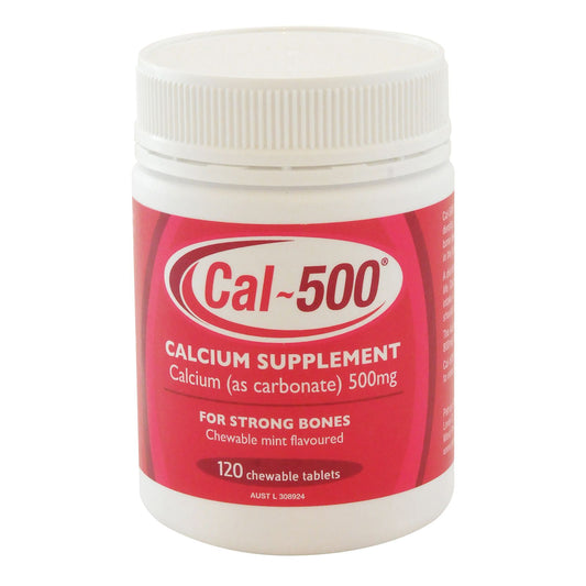Cal-500 Calcium 120 Chewable Tablets - Cutprice Online