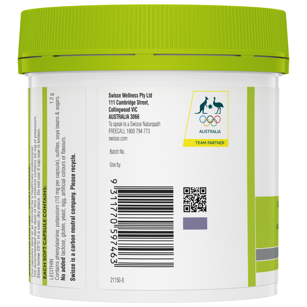 Swisse Ultiboost Lecithin 1200mg 150 Caps - Cutprice Online
