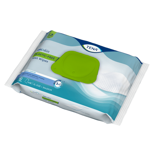 Tena Plastic Free Wet Wipes 48 Pack