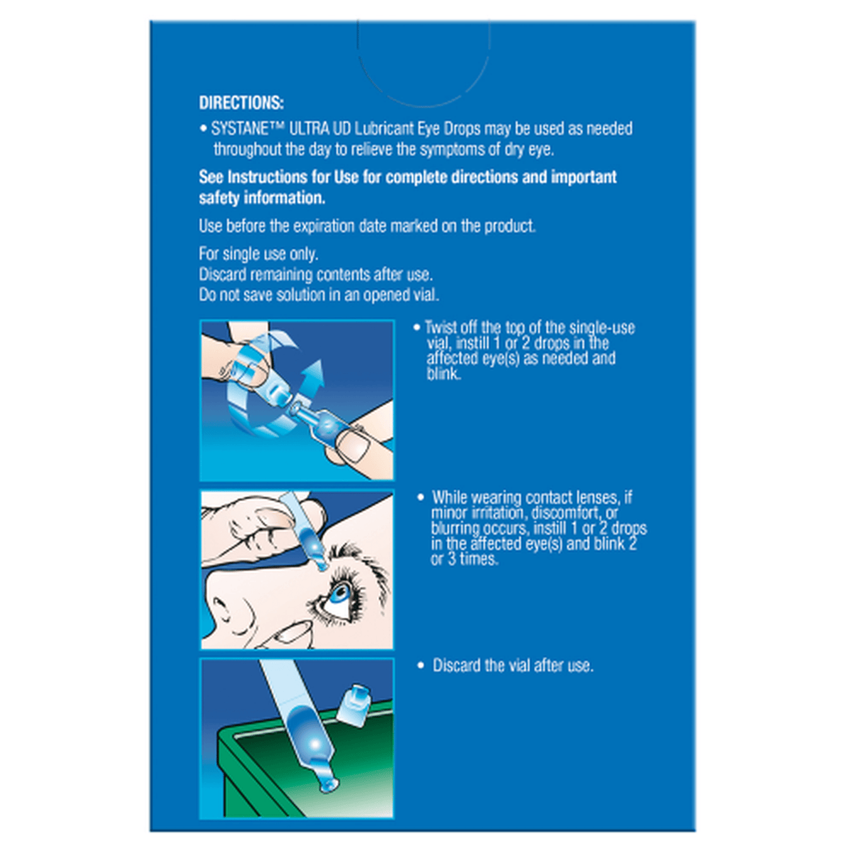 Systane Ultra UD Lubricant Eye Drops 0.4mL 24 Vials