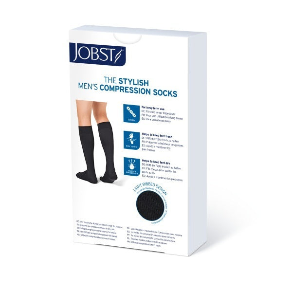 Jobst Men Knee High Medium Black 15-20mmHg 1 Pair