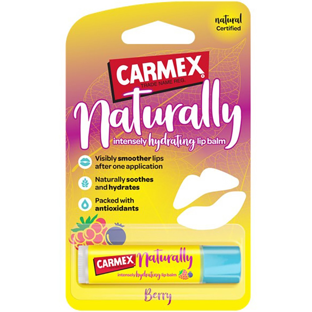 Carmex Naturally Intensely Hydrating Lip Balm Berry 4.2g - Cutprice Online