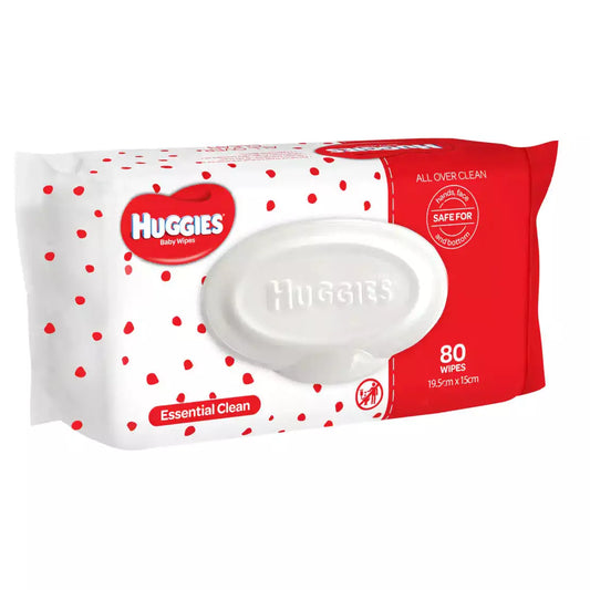 Huggies Essential Clean Baby Wipes 80 Pack - Cutprice Online