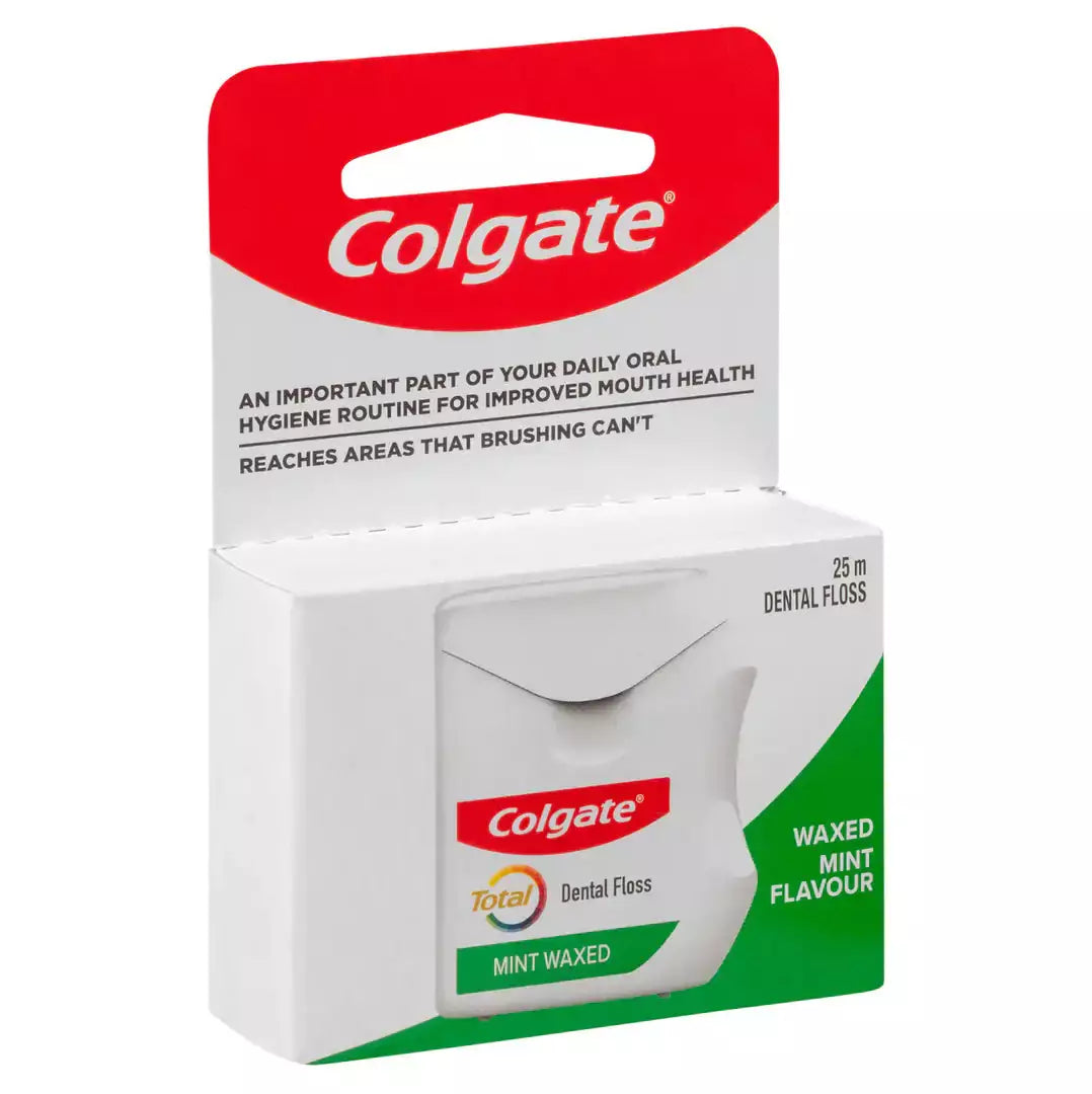 Colgate Total Mint Waxed Durable Oral Care Dental Floss 25m - Cutprice Online