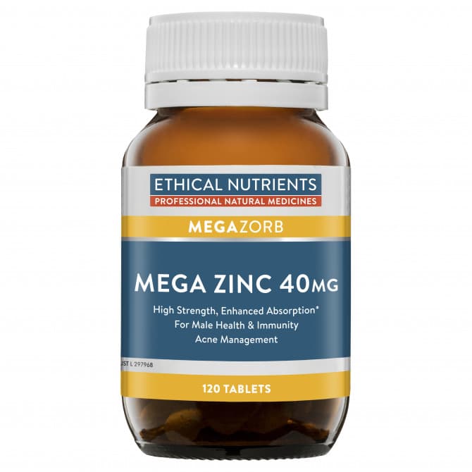 Ethical Nutrients Mega Zinc 40mg 120 Tablets - Cutprice Online