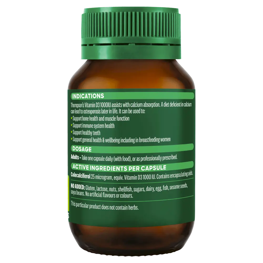 Thompson's Vitamin D3 1000IU 240 Capsules THOMPSON'S