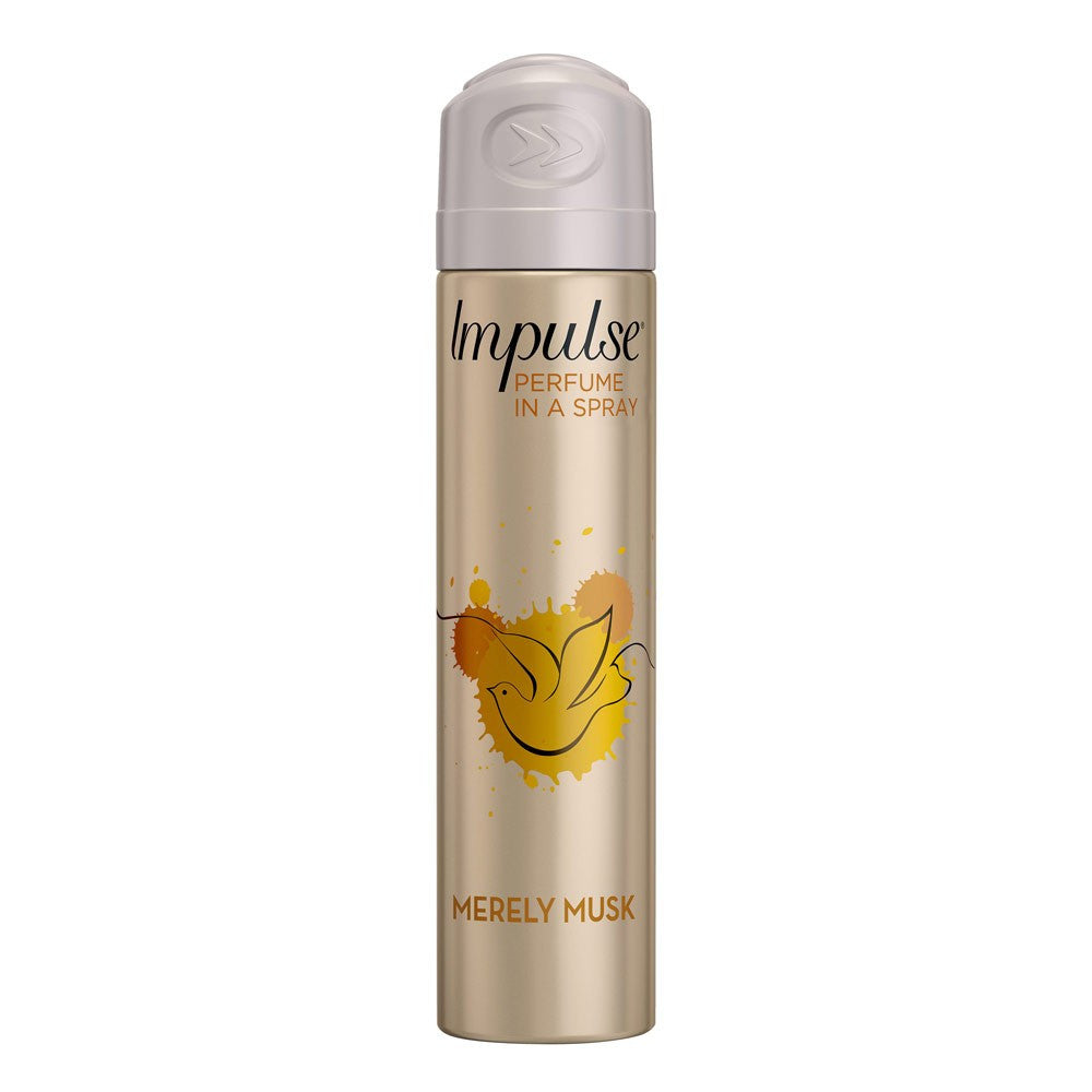 Impulse Women Body Spray Aerosol Deodorant Merely Musk 75ml - Cutprice Online