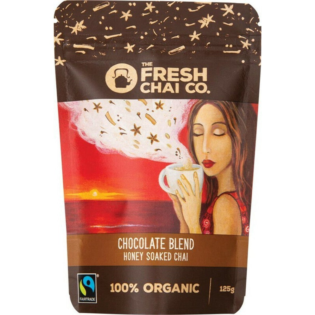 THE FRESH CHAI CO Chocolate Blend Honey Soaked Chai 125g - Cutprice Online