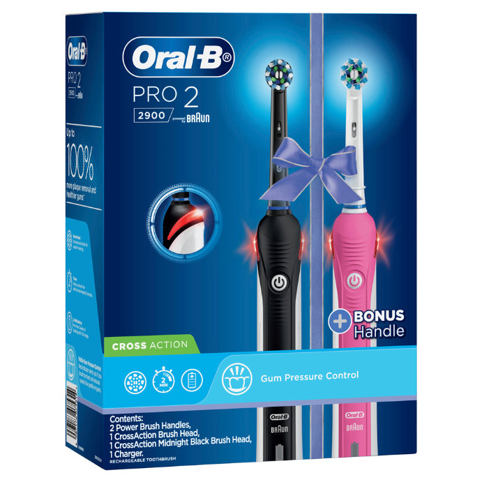 Oral-B Pro 2 Dual Handle Him & Her 1 Pack