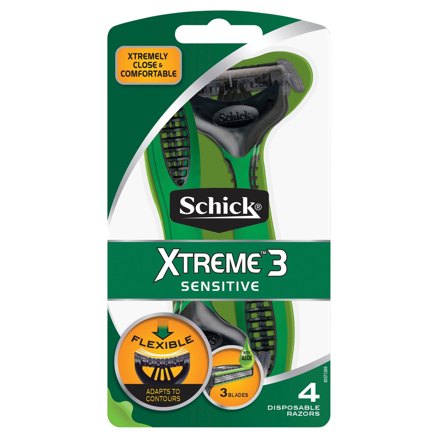 Schick Mens Razor Disposable Xtreme 3 Sensitive 4PK - Cutprice Online