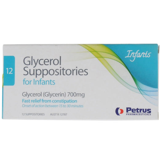 Glycerol Suppositories Infant 12PK - Cutprice Online