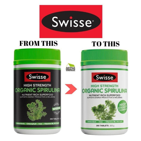 Swisse Organic Spirulina 1000mg 200 Tablets - Cutprice Online