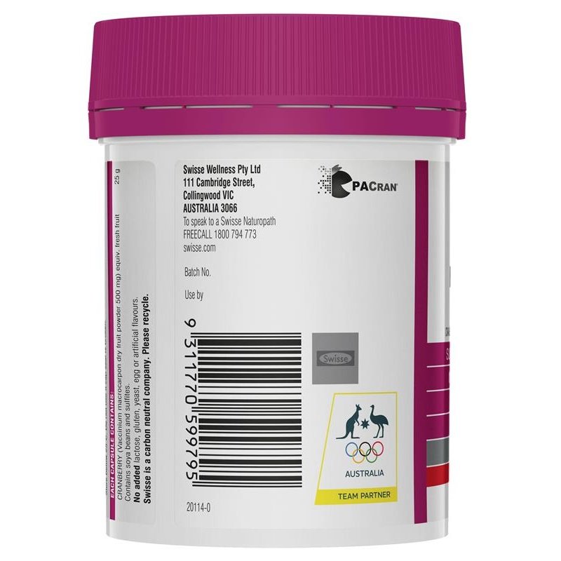 Swisse Ultiboost High Strength Cranberry 25,000mg 90 Capsules - Cutprice Online