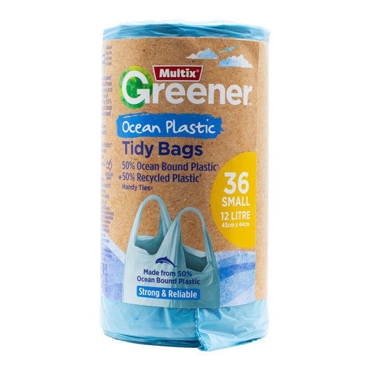 MULTIX PK36 SMALL 12l GREENER TIDY BAGS OCEAN PLASTIC